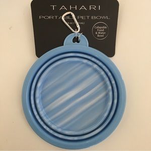 NEW Tahari 32 Oz Pet Portable Travel Collapsible Dog Bowl for Food & Water